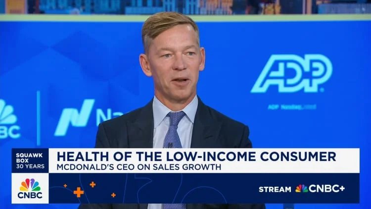 McDonaldx2019s CEO Middle- and lower-income consumers are under a lot of pressure right now